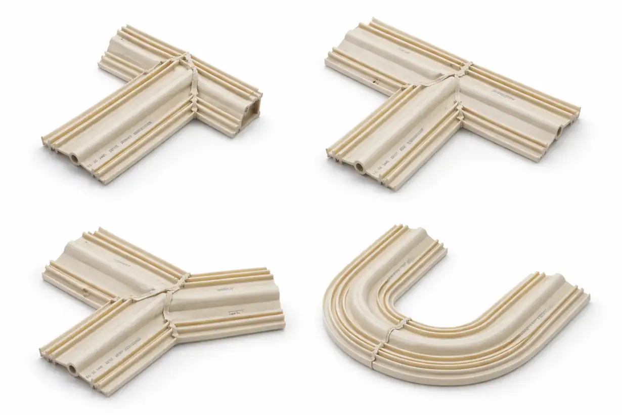 Configuraciones de soldadura de waterstop PVC en esquinas, cruces y cambios de dirección